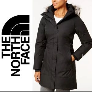 The North Face Women's Arctic Faux-Fur-Trimmed Parka III Black Sz Small